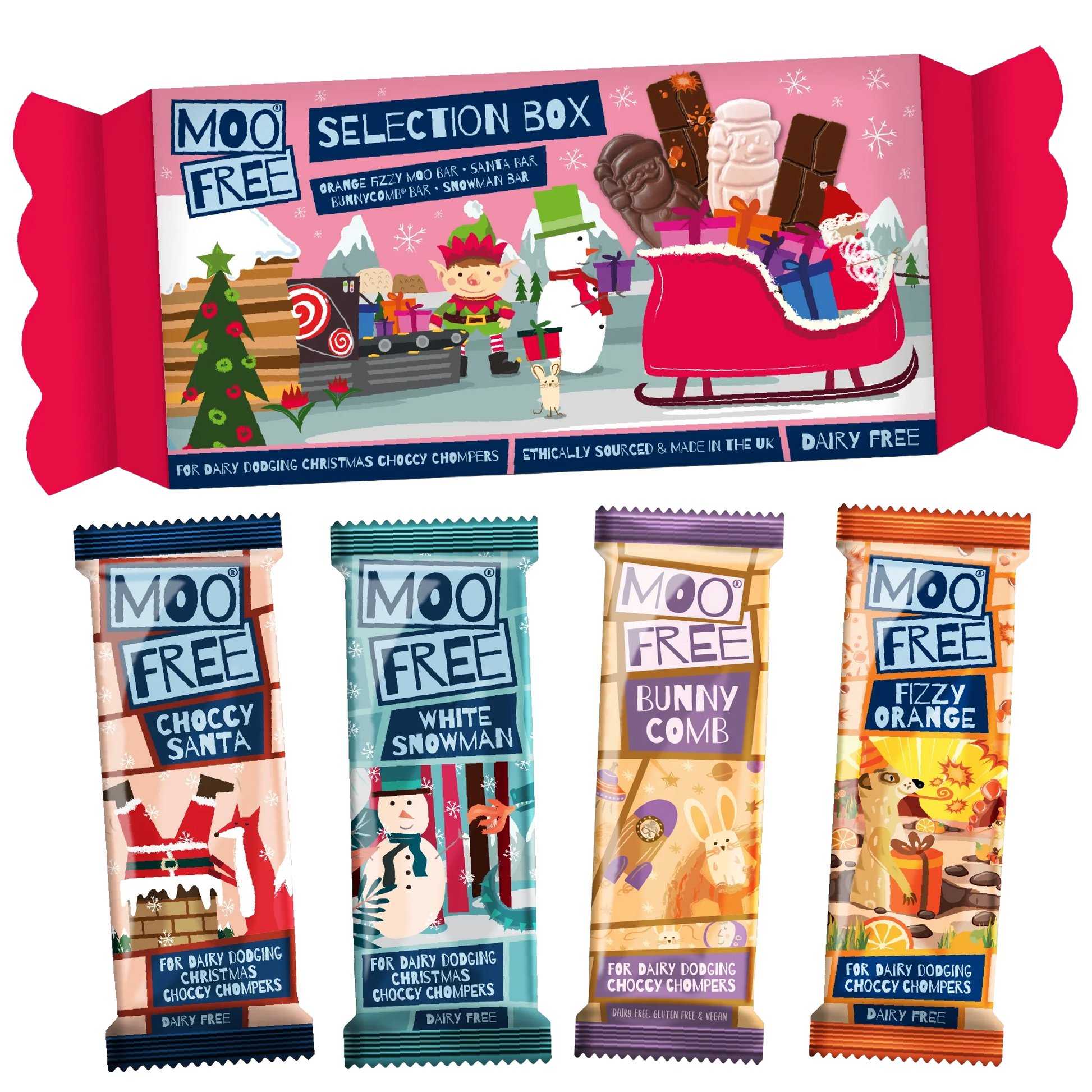 Moo free chocolate Christmas selection box
