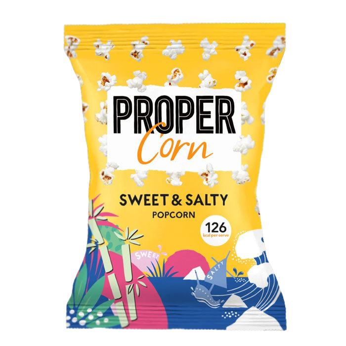 Proper corn sweet and salty popcorn bag