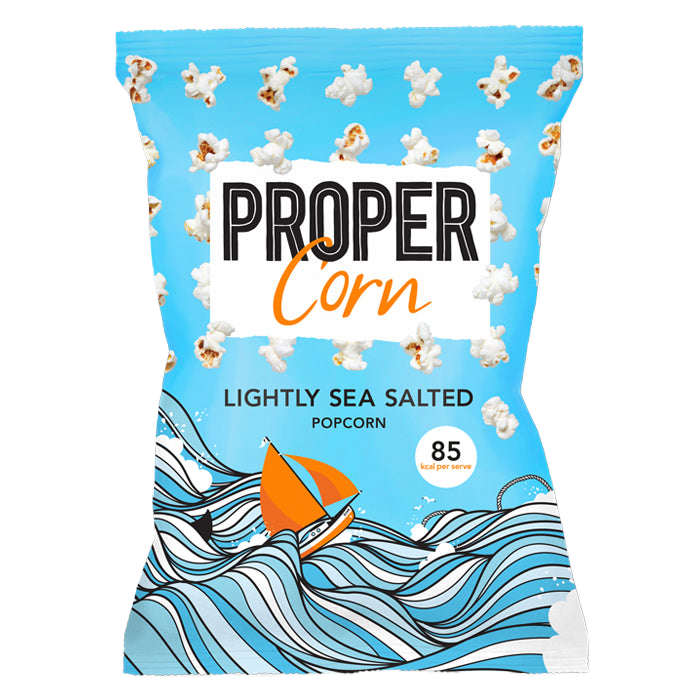 Proper corn lightly sea salted popcorn bag