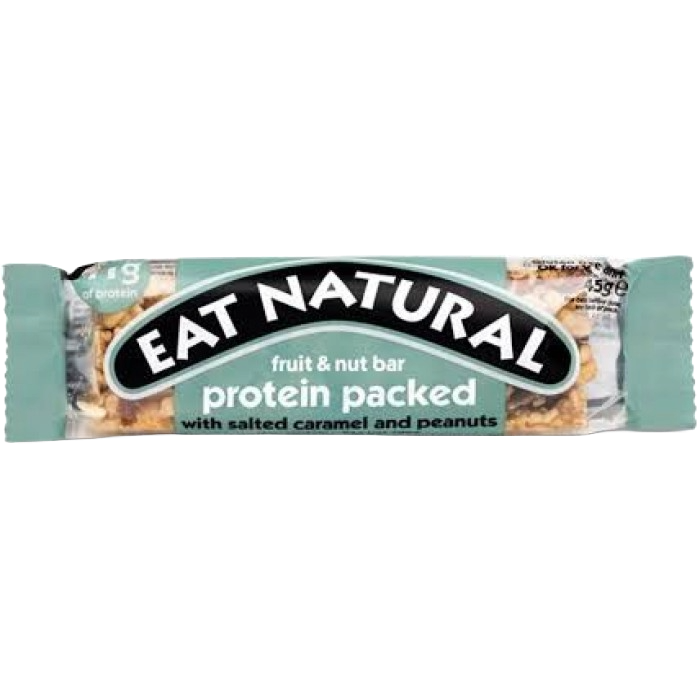 Eat natural salted caramel and peanuts protein bar